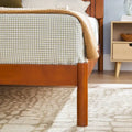 Modern King Bed with Slatted Headboard by Middlebrook Designs