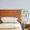 Modern King Bed with Slatted Headboard by Middlebrook Designs