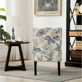 Blue Leaves 29.13 Upholstered Accent Chair featuring Wooden Legs