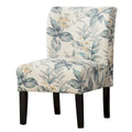 Blue Leaves 29.13 Upholstered Accent Chair featuring Wooden Legs