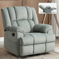 Extra-Large Swivel Rocker Recliner with Footrest and Pockets - Manual Operation