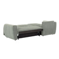 Grey 105.2" Corduroy L-Shaped Convertible Sleeper Sectional with Storage Compartment