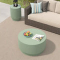 15.72-Inch Nordic H-Barrel Coffee Table - Simple Design for Indoor and Outdoor Use, Made from Durable Magnesium Oxide