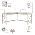 Bush Furniture Key West 60-Inch L-Shaped Desk with Rolling File Cabinet