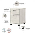 Bush Furniture Key West 60-Inch L-Shaped Desk with Rolling File Cabinet