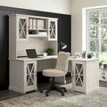 Lennox 60-Inch Farmhouse Desk with Storage Cabinet from Bush Furniture