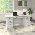 Saratoga Executive Desk with Drawers and Storage by Bush Furniture