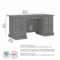 Saratoga Executive Desk with Drawers and Storage by Bush Furniture