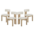 Set of 4 Astura Upholstered Dining Chairs with Iron Frame by Christopher Knight Home