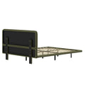 Christopher Knight Home Korli Contemporary Upholstered Leather Floating Bed Frame and Headboard Set with LED Lighting