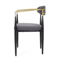 Biscay Set of 2 Fabric Upholstered Iron Dining Chairs by GDFStudio