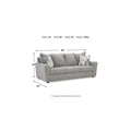 Signature Design by Ashley Stairatt Gray 4-Piece Upholstered Set - Dimensions: 86W x 38D x 39H