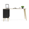 Carson Carrington Kristiansund L-Shaped Desk with 2 Drawers and 3 Shelves