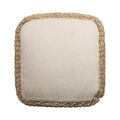 HomeRoots 18-Inch Natural Jute Woven Cube Pouf Ottoman