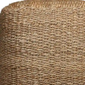 HomeRoots 18-Inch Natural Jute Woven Cube Pouf Ottoman