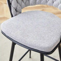 Pair of Swivel Bar Stools with Comfortable Linen Cushions - Counter Height Seating for Kitchen Islands, Dining Areas, or Pubs