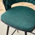Pair of Swivel Bar Stools with Comfortable Linen Cushions - Counter Height Seating for Kitchen Islands, Dining Areas, or Pubs