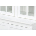 75.25-Inch Tall Traditional Display Cabinet with Tempered Glass Double Doors – Perfect for Living Room, Kitchen, and Home