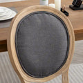 Set of 2 French Oval Back Dining Chairs - Elegant Retro Design with Solid Wood Frame