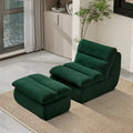 34-Inch Modern Upholstered Sofa with Ottoman - Perfect for Small Spaces