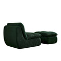 34-Inch Modern Upholstered Sofa with Ottoman - Perfect for Small Spaces
