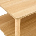 39-Inch Coffee Table with Two-Tier Design and Rubberwood Legs
