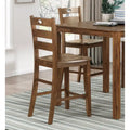 5-Piece Wooden Counter Height Dining Set: Square Table and 4 Chairs for Your Kitchen