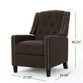 Roomfitters Classic Fabric Push-Back Recliner Chair - Elegant Seating for Living Room and Bedroom