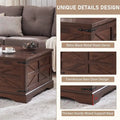 Rustic Square Wood Coffee Table for Living Room - Farmhouse Style