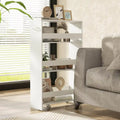 Costway 4-Tier Slim Rolling Kitchen Cart with Wheels - 8 Storage Compartments