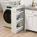 Costway 4-Tier Slim Rolling Kitchen Cart with Wheels - 8 Storage Compartments