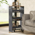 Costway 4-Tier Slim Rolling Kitchen Cart with Wheels - 8 Storage Compartments