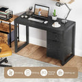 Computer Desk with Storage Cabinet and Pull-Out Drawer - Sturdy Design