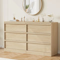 Modern 6-Drawer Bedroom Dresser - Stylish Storage Organizer Chest
