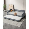Christopher Knight Home Bennett Tufted Daybed Sofa with Storage Drawers and Stylish Curved Arms