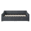 Christopher Knight Home Bennett Tufted Daybed Sofa with Storage Drawers and Stylish Curved Arms