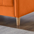 Contemporary Velvet Tufted Loveseat for Small Living Spaces - Beige Upholstered Sofa
