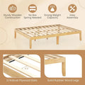 Costway 14-Inch Wooden Platform Bed Frame for Twin, Full, and Queen Sizes with Rubber Support