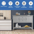 Costway Wooden Sideboard Buffet Console Table with Drawers