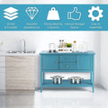 Costway Wooden Sideboard Buffet Console Table with Drawers