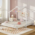 Gymax Twin to King Wooden House Bed Daybed with Safety Rails & Customizable Design