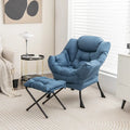 Gymax Folding Footrest Lazy Sofa Chair - Accent Leisure Armchair