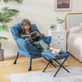 Gymax Folding Footrest Lazy Sofa Chair - Accent Leisure Armchair