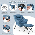 Gymax Folding Footrest Lazy Sofa Chair - Accent Leisure Armchair