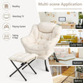 Gymax Folding Footrest Lazy Sofa Chair - Accent Leisure Armchair