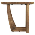 Leti L-Shaped Side End Table with 22-Inch Brown Mango Wood Top
