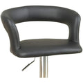 Set of 2 Adjustable Swivel Counter Height Bar Stools with Hollow Back and Armrests for Kitchen Island