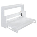 Queen/Full Size Murphy Bed with Hydraulic Lift and Integrated Desk Design