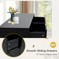 Modern 6 Drawer Dresser with Fluted Front and Metal Handles