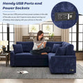 Roomfitters L-Shaped Pull-Out Sofa Bed with Wheels, USB Ports, and Power Outlets – Versatile Sleeper Sofa for Ultimate Living Room Comfort